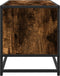 vidaXL - Tv-meubel - 80x34,5x40cm - bewerkt - hout - metaal - gerookt - eikenkleurig