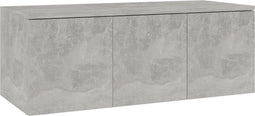 vidaXL - Tv-meubel - 80x34x30 - cm - bewerkt - hout - betongrijs
