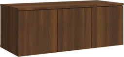 vidaXL - Tv-meubel - 80x34x30 - cm - bewerkt - hout - bruin - eikenkleur