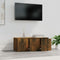 vidaXL - Tv-meubel - 80x34x30 - cm - bewerkt - hout - gerookt - eikenkleurig