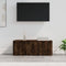 vidaXL - Tv-meubel - 80x34x30 - cm - bewerkt - hout - gerookt - eikenkleurig
