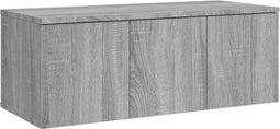 vidaXL - Tv-meubel - 80x34x30 - cm - bewerkt - hout - grijs - sonoma - eikenkleurig