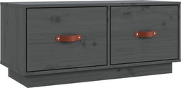 vidaXL - Tv-meubel - 80x34x35 - cm - massief - grenenhout - grijs