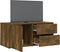 vidaXL - Tv-meubel - 80x34x36 - cm - bewerkt - hout - gerookt - eikenkleurig