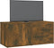 vidaXL - Tv-meubel - 80x34x36 - cm - bewerkt - hout - gerookt - eikenkleurig