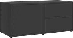 vidaXL - Tv-meubel - 80x34x36 - cm - bewerkt - hout - grijs
