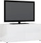 vidaXL - Tv-meubel - 80x34x36 - cm - bewerkt - hout - hoogglans - wit