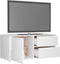 vidaXL - Tv-meubel - 80x34x36 - cm - bewerkt - hout - hoogglans - wit