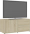 vidaXL - Tv-meubel - 80x34x36 - cm - bewerkt - hout - sonoma - eikenkleurig