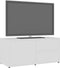 vidaXL - Tv-meubel - 80x34x36 - cm - bewerkt - hout - wit
