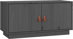 vidaXL - Tv-meubel - 80x34x40 - cm - massief - grenenhout - grijs
