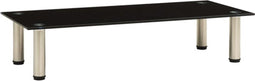 vidaXL - Tv-meubel - 80x35x17 - cm - gehard - glas - zwart