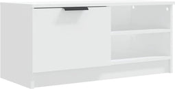 vidaXL - Tv-meubel - 80x35x36,5 - cm - bewerkt - hout - wit