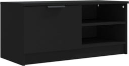 vidaXL - Tv-meubel - 80x35x36,5 - cm - bewerkt - hout - zwart