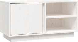 vidaXL - Tv-meubel - 80x35x40,5 - cm - massief - grenenhout - wit