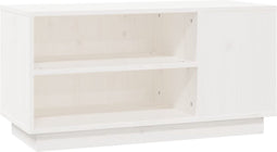 vidaXL - Tv-meubel - 80x35x40,5 - cm - massief - grenenhout - wit