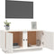 vidaXL - Tv-meubel - 80x35x40,5 - cm - massief - grenenhout - wit