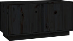 vidaXL - Tv-meubel - 80x35x40,5 - cm - massief - grenenhout - zwart