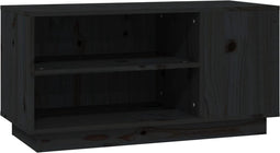 vidaXL - Tv-meubel - 80x35x40,5 - cm - massief - grenenhout - zwart