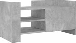 vidaXL - Tv-meubel - 80x35x40 - cm - bewerkt - hout - betongrijs