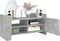 vidaXL - Tv-meubel - 80x35x40 - cm - bewerkt - hout - betongrijs