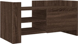 vidaXL - Tv-meubel - 80x35x40 - cm - bewerkt - hout - bruin - eikenkleurig