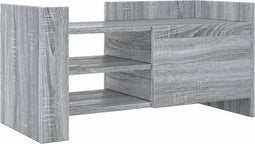 vidaXL - Tv-meubel - 80x35x40 - cm - bewerkt - hout - grijs - sonoma - eikenkleurig