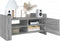 vidaXL - Tv-meubel - 80x35x40 - cm - bewerkt - hout - grijs - sonoma - eikenkleurig