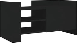 vidaXL - Tv-meubel - 80x35x40 - cm - bewerkt - hout - zwart