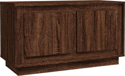 vidaXL - Tv-meubel - 80x35x45 - cm - bewerkt - hout - bruin - eikenkleur