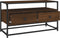vidaXL - Tv-meubel - 80x35x45 - cm - bewerkt - hout - bruin - eikenkleur