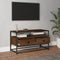 vidaXL - Tv-meubel - 80x35x45 - cm - bewerkt - hout - bruin - eikenkleur