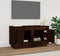 vidaXL - Tv-meubel - 80x35x45 - cm - bewerkt - hout - bruin - eikenkleur
