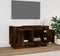 vidaXL - Tv-meubel - 80x35x45 - cm - bewerkt - hout - gerookt - eikenkleurig