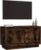 vidaXL - Tv-meubel - 80x35x45 - cm - bewerkt - hout - gerookt - eikenkleurig