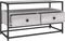 vidaXL - Tv-meubel - 80x35x45 - cm - bewerkt - hout - grijs - sonoma - eikenkleurig