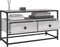 vidaXL - Tv-meubel - 80x35x45 - cm - bewerkt - hout - grijs - sonoma - eikenkleurig
