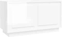vidaXL - Tv-meubel - 80x35x45 - cm - bewerkt - hout - hoogglans - wit