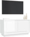 vidaXL - Tv-meubel - 80x35x45 - cm - bewerkt - hout - hoogglans - wit