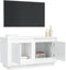 vidaXL - Tv-meubel - 80x35x45 - cm - bewerkt - hout - hoogglans - wit
