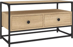 vidaXL - Tv-meubel - 80x35x45 - cm - bewerkt - hout - sonoma - eikenkleurig