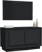 vidaXL - Tv-meubel - 80x35x45 - cm - bewerkt - hout - zwart