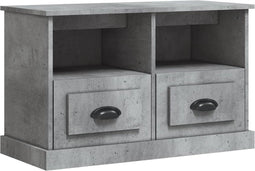 vidaXL - Tv-meubel - 80x35x50 - cm - bewerkt - hout - betongrijs