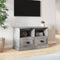vidaXL - Tv-meubel - 80x35x50 - cm - bewerkt - hout - betongrijs