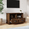 vidaXL - Tv-meubel - 80x35x50 - cm - bewerkt - hout - bruin - eikenkleur
