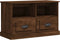 vidaXL - Tv-meubel - 80x35x50 - cm - bewerkt - hout - bruin - eikenkleur