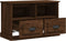 vidaXL - Tv-meubel - 80x35x50 - cm - bewerkt - hout - bruin - eikenkleur