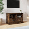 vidaXL - Tv-meubel - 80x35x50 - cm - bewerkt - hout - gerookt - eikenkleurig