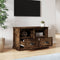 vidaXL - Tv-meubel - 80x35x50 - cm - bewerkt - hout - gerookt - eikenkleurig
