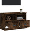 vidaXL - Tv-meubel - 80x35x50 - cm - bewerkt - hout - gerookt - eikenkleurig
